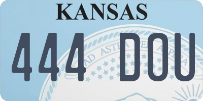 KS license plate 444DOU