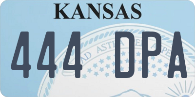 KS license plate 444DPA