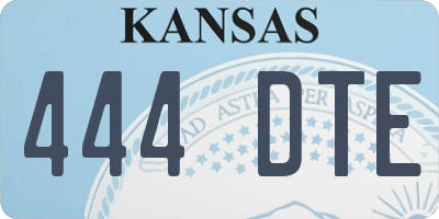 KS license plate 444DTE