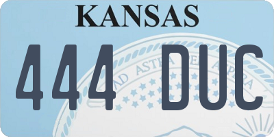 KS license plate 444DUC