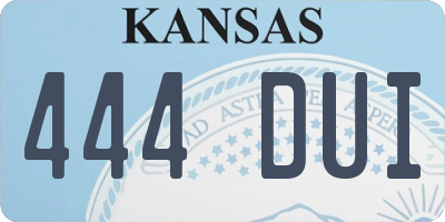 KS license plate 444DUI