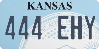 KS license plate 444EHY