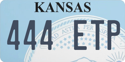 KS license plate 444ETP