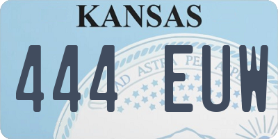 KS license plate 444EUW