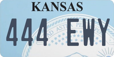 KS license plate 444EWY
