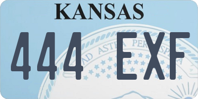 KS license plate 444EXF