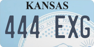 KS license plate 444EXG