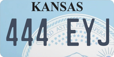 KS license plate 444EYJ