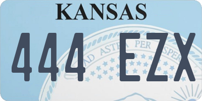 KS license plate 444EZX