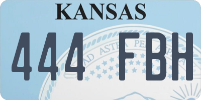 KS license plate 444FBH