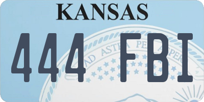 KS license plate 444FBI