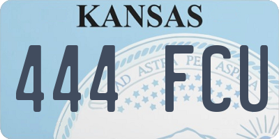 KS license plate 444FCU