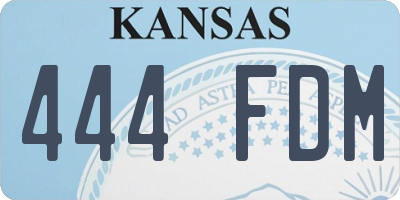 KS license plate 444FDM