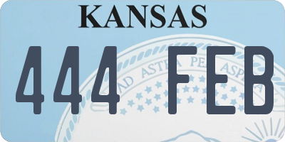 KS license plate 444FEB
