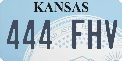 KS license plate 444FHV