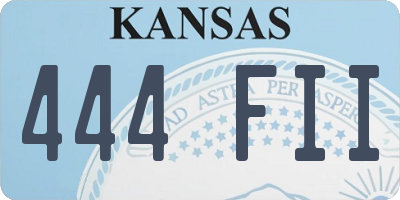 KS license plate 444FII