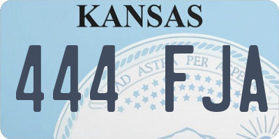 KS license plate 444FJA