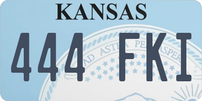 KS license plate 444FKI