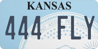KS license plate 444FLY