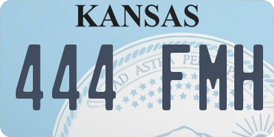 KS license plate 444FMH