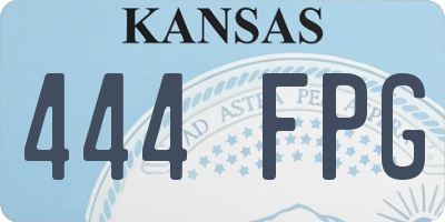 KS license plate 444FPG