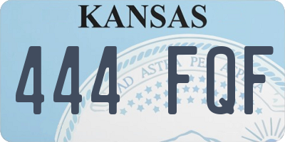 KS license plate 444FQF