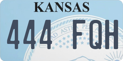 KS license plate 444FQH