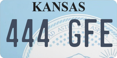 KS license plate 444GFE