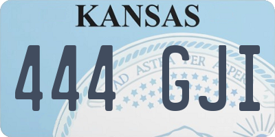 KS license plate 444GJI