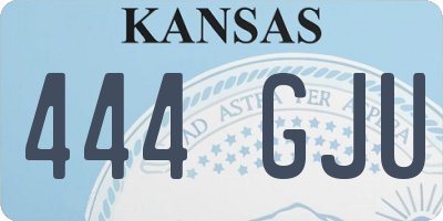 KS license plate 444GJU