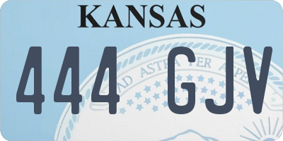 KS license plate 444GJV