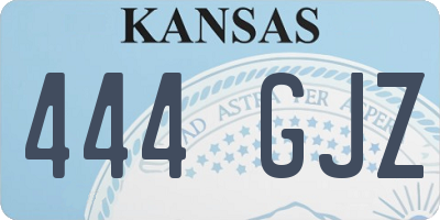KS license plate 444GJZ