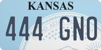 KS license plate 444GNO