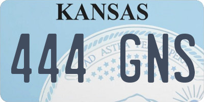 KS license plate 444GNS