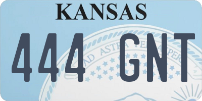 KS license plate 444GNT