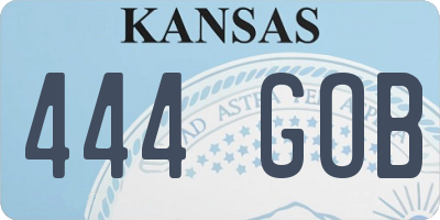 KS license plate 444GOB