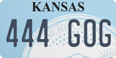 KS license plate 444GOG