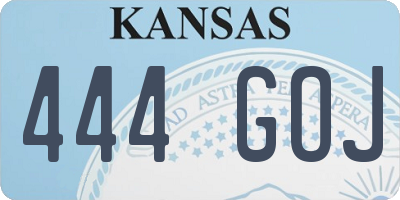 KS license plate 444GOJ