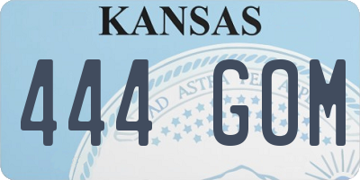 KS license plate 444GOM