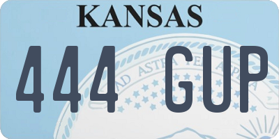 KS license plate 444GUP