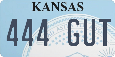 KS license plate 444GUT