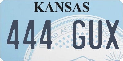 KS license plate 444GUX