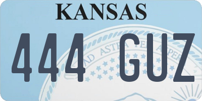 KS license plate 444GUZ