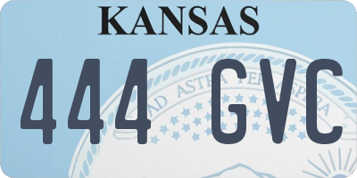 KS license plate 444GVC