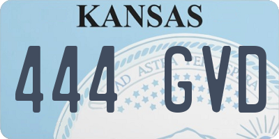 KS license plate 444GVD