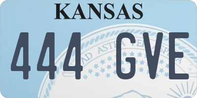 KS license plate 444GVE