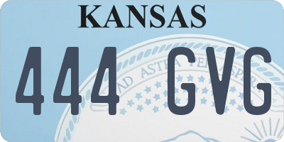 KS license plate 444GVG
