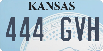KS license plate 444GVH