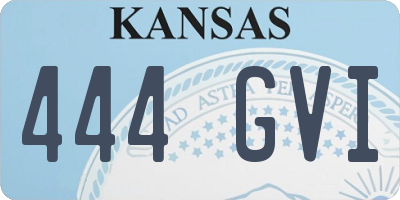 KS license plate 444GVI