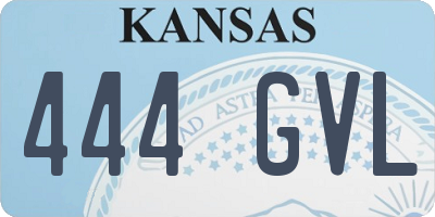 KS license plate 444GVL